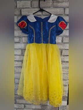 Classic Princess Snow White Costume for Kids - Blue & Yellow Size 7/8